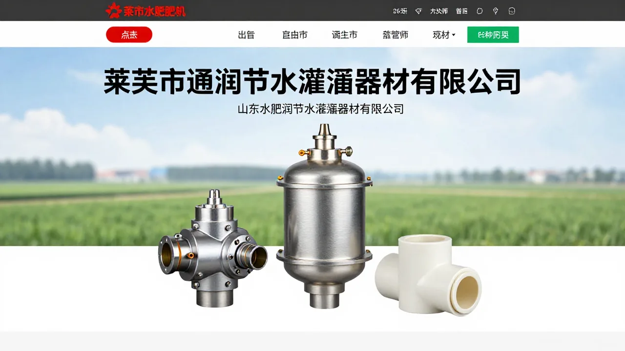 莱芜市通润节水灌溉器材有限公司 首页主视觉